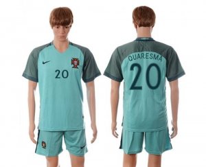 Portugal #20 Quaresma Away Soccer Country Jersey