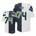 Men's Nike Seattle Seahawks #74 George Fant Elite Team Road Two Tone NFL Jersey