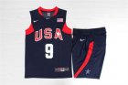 Team USA Basketball #9 Dwyane Wade Navy Nike Stitched Jersey(With Shorts)