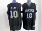 nba los angeles lakers #10 nash black[camo fashion swingman]