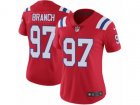 Women Nike New England Patriots #97 Alan Branch Vapor Untouchable Limited Red Alternate NFL Jersey