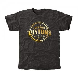 Detroit Pistons Gold Collection Tri-Blend T-Shirt Black