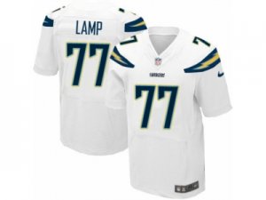 Mens Nike Los Angeles Chargers #77 Forrest Lamp Elite White NFL Jersey