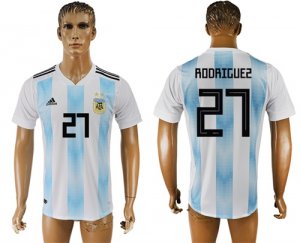 Argentina 27 RODRIGUEZ Home 2018 FIFA World Cup Thailand Soccer Jersey