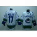 youth nhl vancouver canucks #17 kesler white