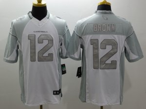 Nike Arizona Cardinals #12 John Brown Platinum White Jerseys(Game)