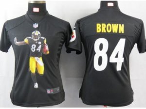 Nike Women NFL pittsburgh steelers #84 brown black[portrait fashion]jerseys