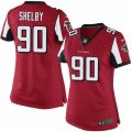 Womens Nike Atlanta Falcons #90 Derrick Shelby Limited Red Team Color NFL Jersey