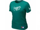Women Los Angeles Dodgers Nike L.Green Short Sleeve Practice T-Shirt