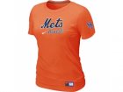 women New York Mets Nike Orange Short Sleeve Practice T-Shirt