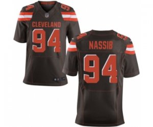 Men\'s Nike Cleveland Browns #94 Carl Nassib Elite Brown Team Color NFL Jersey