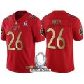 Men Pittsburgh Steelers #26 LeVeon Bell AFC 2017 Pro Bowl Red Gold Limited Jersey