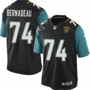 Mens Nike Jacksonville Jaguars #74 Mackenzy Bernadeau Limited Black Alternate NFL Jersey