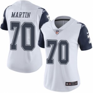 Women\'s Nike Dallas Cowboys #70 Zack Martin Limited White Rush NFL Jersey