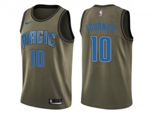 Men Nike Orlando Magic #10 Evan Fournier Green Salute to Service NBA Swingman Jersey