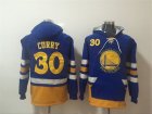 Warriors #30 Stephen Curry Blue All Stitched Hooded Sweatshirt