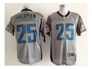 Nike Seattle Seahawks #25 Richard Sherman grey jerseys[Elite shadow]