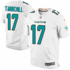 Mens Nike Miami Dolphins #17 Ryan Tannehill Elite White NFL Jersey