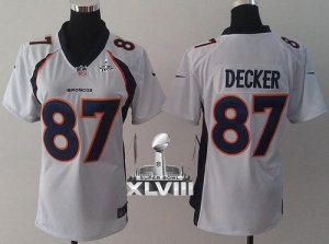 2014 super bowl xlvii nike women nfl jerseys denver broncos #87 eric decker white[new nike]