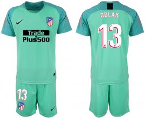 2018-19 Atletico Madrid 13 OBLAK Green Goalkeeper Soccer Jersey