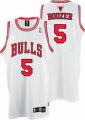 nba fans chicago bulls #5 boozer swingman white