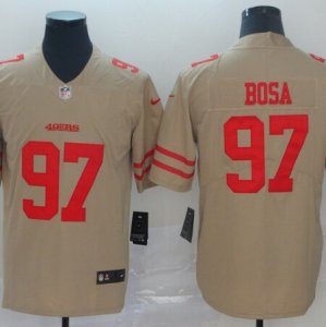 Nike 49ers #97 Nick Bosa Cream Inverted Legend Limited Jersey