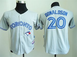 Youth mlb toronto blue jays #20 donaldson grey jersey