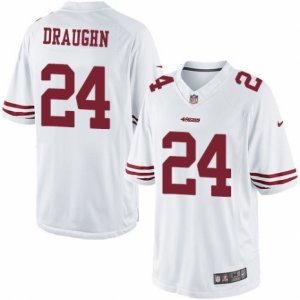 Mens Nike San Francisco 49ers #24 Shaun Draughn Limited White NFL Jersey