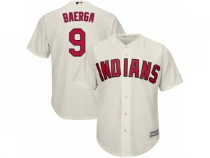 Youth Majestic Cleveland Indians #9 Carlos Baerga Replica Cream Alternate 2 Cool Base MLB Jersey