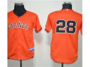 Youth MLB San Francisco Giants #28 Buster Posey Orange Jerseys