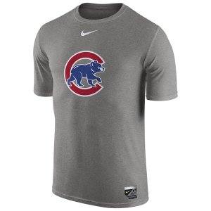 MLB Men\'s Chicago Cubs Nike Authentic Collection Legend T-Shirt - Grey