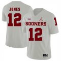 Oklahoma Sooners #12 Landry Jones White College Football Jersey