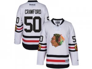 Men\'s Reebok Chicago Blackhawks #50 Corey Crawford 2017 Winter Classic White Stitched NHL Jersey