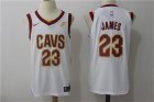 Mens Cleveland Cavaliers #23 LeBron James White Nike Jersey