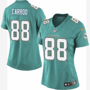 Women\'s Nike Miami Dolphins #88 Leonte Carroo Limited Aqua Green Team Color NFL Jersey