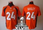 Nike Denver Broncos #24 Champ Bailey Orange Team Color Super Bowl XLVIII NFL Limited Jersey