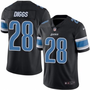 Mens Nike Detroit Lions #28 Quandre Diggs Limited Black Rush NFL Jersey