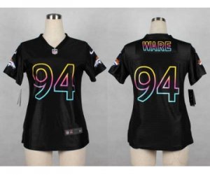 Nike women jerseys denver broncos #94 ware black[nike fashion]