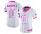 Women's Nike New England Patriots #10 Jimmy Garoppolo Limited Rush Fashion Pink NFL Jersey