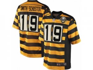 Mens Nike Pittsburgh Steelers #19 JuJu Smith-Schuster Elite Yellow Black Alternate 80TH Anniversary Throwback NFL Jersey