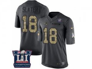 Youth Nike New England Patriots #18 Matthew Slater Limited Black 2016 Salute to Service Super Bowl LI Champions NFL Jersey