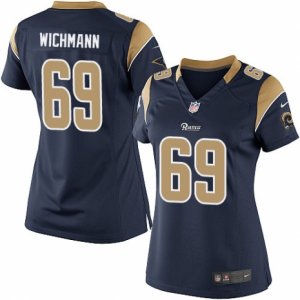 Women\'s Nike Los Angeles Rams #69 Cody Wichmann Limited Navy Blue Team Color NFL Jersey