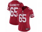 Women Nike San Francisco 49ers #65 Joshua Garnett Vapor Untouchable Limited Red Team Color NFL Jersey