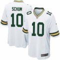 Mens Nike Green Bay Packers #10 Jacob Schum Game White NFL Jersey