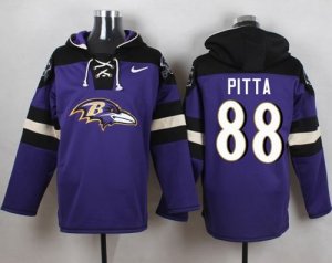 Nike Baltimore Ravens #88 Dennis Pitta Purple Player Pullover Hoodie