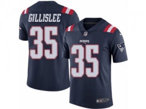 Mens Nike New England Patriots #35 Mike Gillislee Limited Navy Blue Rush NFL Jersey