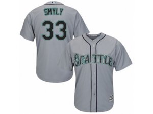 Youth Seattle Mariners #33 Drew Smyly Replica Grey Road Cool Base MLB Jersey