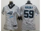 Nike Women Carolina Panthers #59 Kuechly FEM FAN Zebra Jerseys