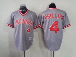 mlb jerseys cincinnati reds #4 phillips grey[2013 new]