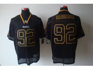 Nike NFL Pittsburgh Steelers #92 James Harrison Black Jerseys[Elite lights out]